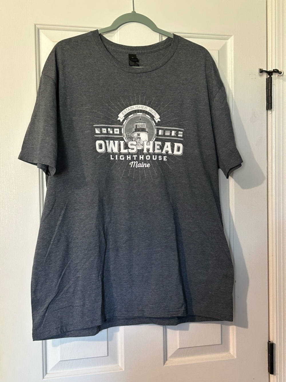 Owls Head Lighthouse Graphic Tee - Gray XL